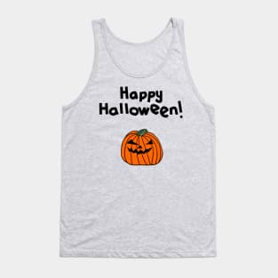 Halloween Horror Greeting Happy Halloween Pumpkin Tank Top